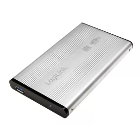  LogiLink Szuper gyors USB 3.0 alumínium HDD ház, 2,5" SATA HDD-hez, ezüst (UA0106A)