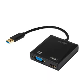 Logilink USB-adapter, USB 3.0 Combo VGA/HDMI (UA0234)