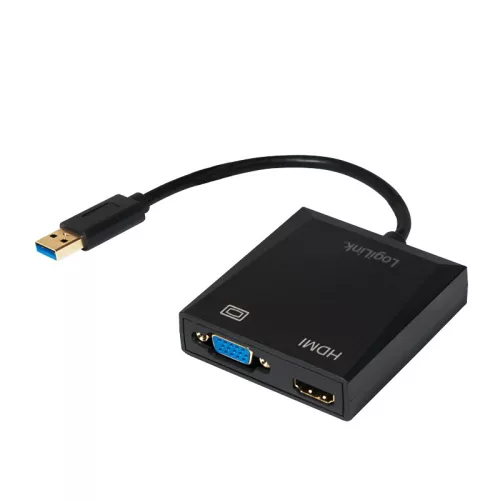 Logilink USB-adapter, USB 3.0 Combo VGA/HDMI (UA0234)