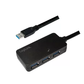   Logilink USB 3.0 aktív átjátszó kábel 4-port elosztóval, 10m (UA0262)