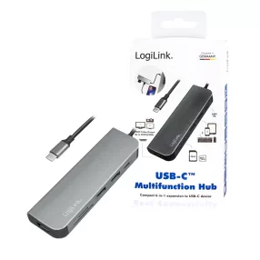   Logilink USB 3.2 Gen 1 dokkoló állomás, 6 portos, PD, kábellel (UA0343)