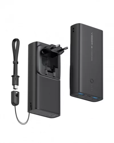 VEGER V1146 ACE100 power bank és fall töltő, LED töltőtöttség jelzővel, 10.000mAh, 22.5W,1405109