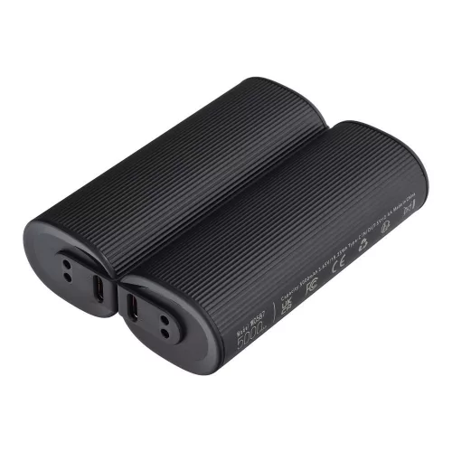 Veger W0587 2,4A 2 db 2 x 5000 mAh-s Power Bank kézmelegítővel, fekete és ezüst