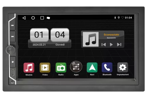 Phonocar VM003 2 DIN autós multimédia lejátszó Android 12, WiFi, Bluetooth, 6.75" érintőkijelzővel