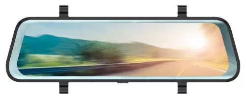 Phonocar VM494 visszapillantó tükör 9.7" érintőkijelzővel, DVR menetrögzítővel és tolatókamerával, 1080p felvétel, 15 m kábel