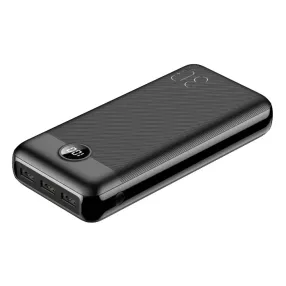   VEGER VP3008PD Power bank, fekete, 30.000mAh, PD 18W, QC 18W, 3 usb és 1 usb-c kimenet, 1405104