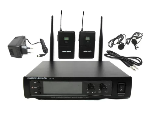 Voice-Kraft LS-970 UHF rádiós mikrofon (2 db CSÍPTETŐS mikrofon)