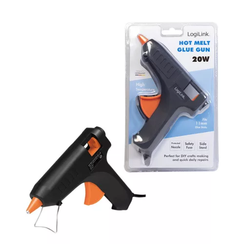 Logilink Forró ragasztópisztoly, 20 W, fekete (WZ0051)
