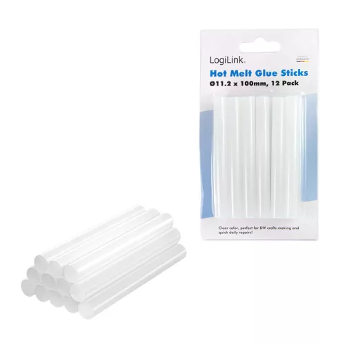 Logilink Ragasztórudak WZ0051 ragasztó pisztolyhoz, O11,2 mm, 12 db (WZ0054)