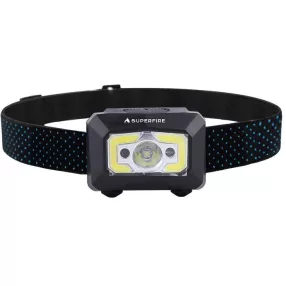 SupFire X30 LED akkumulátoros fejlámpa, 500 lm, USB,fekete
