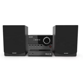   SHARP XL-B512BK Bluetooth mikrohifi rendszer fekete fa hangszórókkal