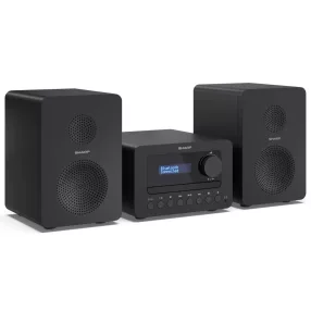   SHARP XL-B514(BK) Tokyo FM bluetooth mikrohifi rendszer fekete fa hangszórókkal