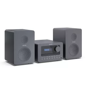   SHARP XL-B514(GY) Tokyo FM bluetooth mikrohifi rendszer szürke fa hangszórókkal