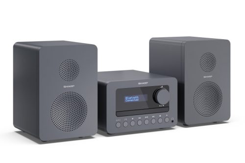 SHARP XL-B514(GY) Tokyo FM bluetooth mikrohifi rendszer szürke fa hangszórókkal