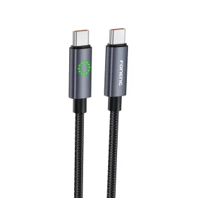 FONENG XS08 kábel USB-C - USB-C PD 60W 1.2m, Fekete