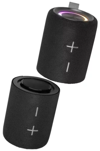 Trevi XSC 8A88 B TWS Bluetooth 5.3 dupla hordozható hangszóró IPX5, Disco LED, fekete szín