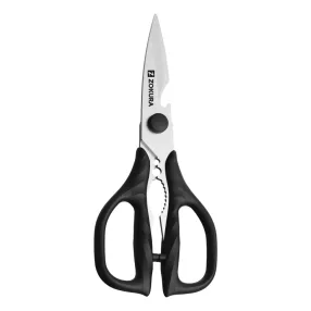   Zokura Z-1358 - Konyhai olló, rozsdamentes acél, 20,5 cm, Fekete