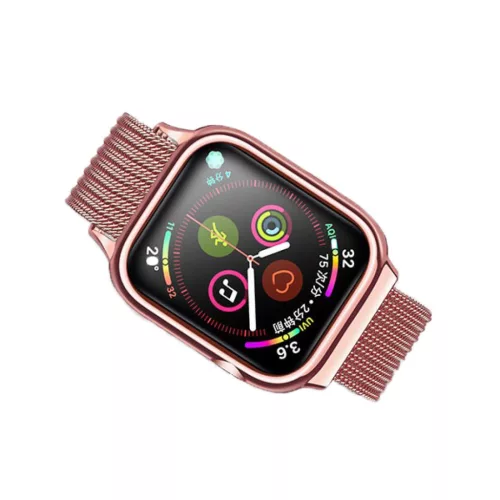 USAMS ZB67IW4 Apple Watch Mágneses fém szíj és  tok 40mm, rose gold 1324415