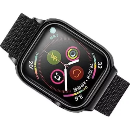 USAMS ZB74IW Apple Watch textil tépőzáras szíj és tok 44MM, 1324427