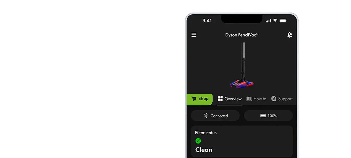 Tartsa kézben a takarítást. Párosítsa a MyDyson™ alkalmazással.