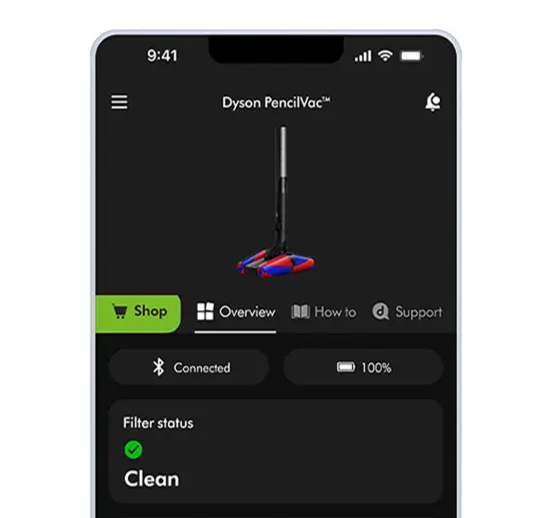 Tartsa kézben a takarítást. Párosítsa a MyDyson™ alkalmazással.