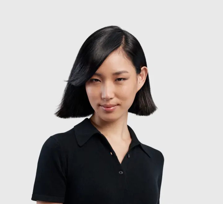 Rövid, sima bubifrizura